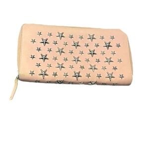 Jimmy Choo Authentic Star-Studded Light Pink Wallet